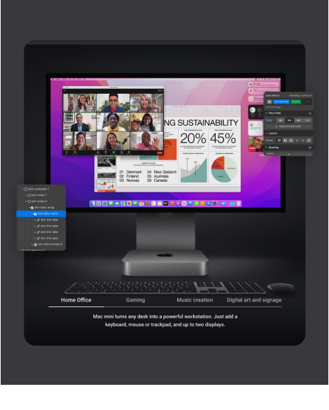 Mac Mini UI Interactions on Webflow