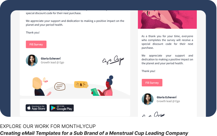 email markegint template portfolio sample quo agency