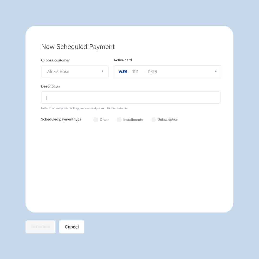 scheduled payments